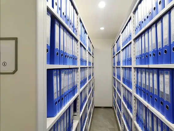 Organized records room for controlled document management of orders and processes
