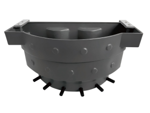 gray six-teat calf feeding bucket for multiple calves