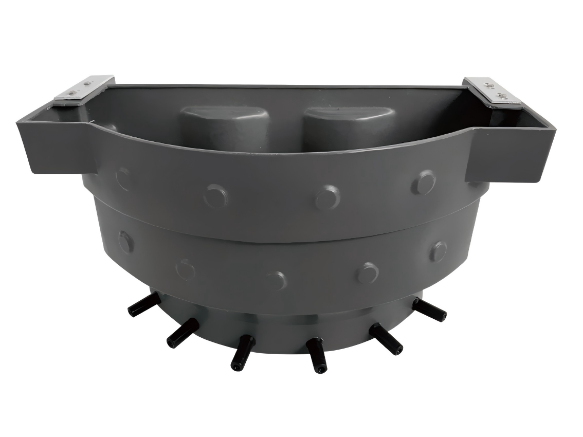 gray six-teat calf feeding bucket for multiple calves