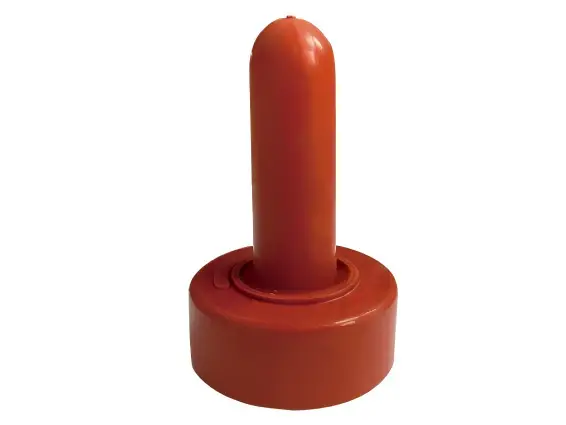 Silicone/Rubber replacement calf teat with base for feeding bucket