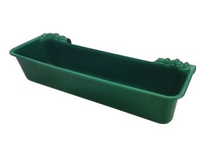 green horse feeding trough for livestock