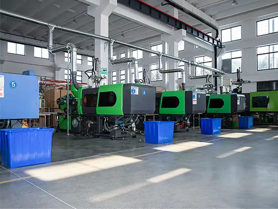 Injection molding machine at SLHER custom manufacturing factory for agricultural plastic parts